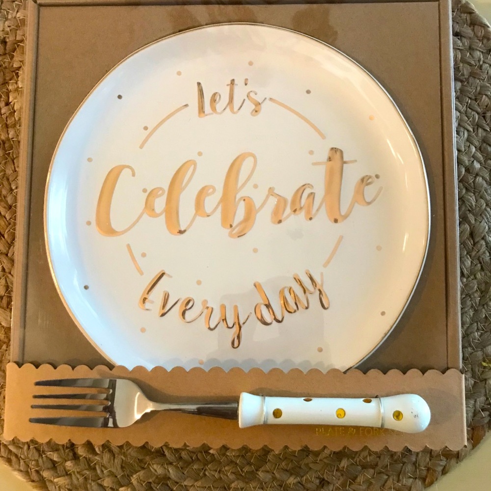 🎊🎊Mud Pie🎊 serving plate w/ matching fork 🎊🎊